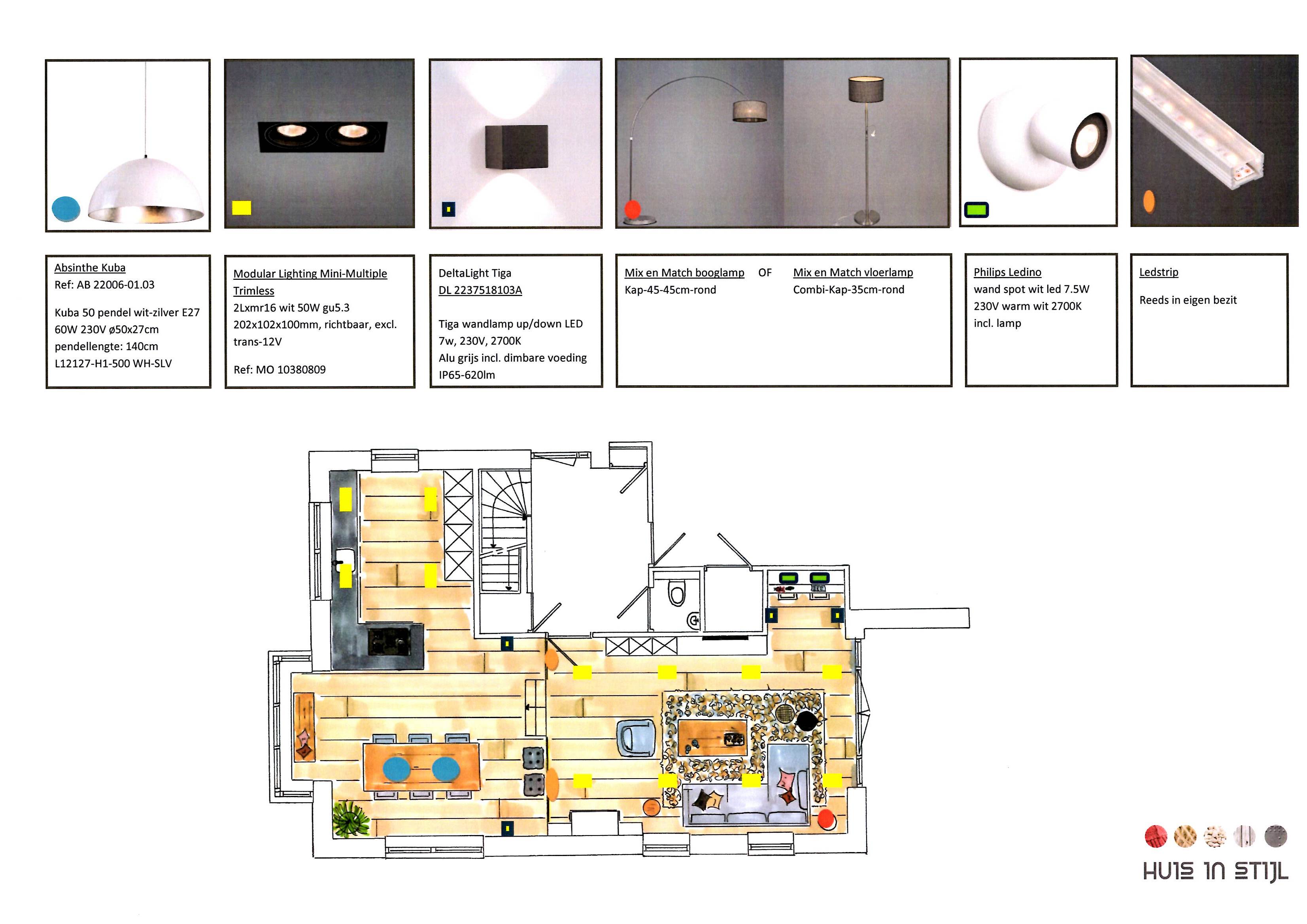 Interieurplan en verlichtingsplan Interieurstylist ShowHome.nl