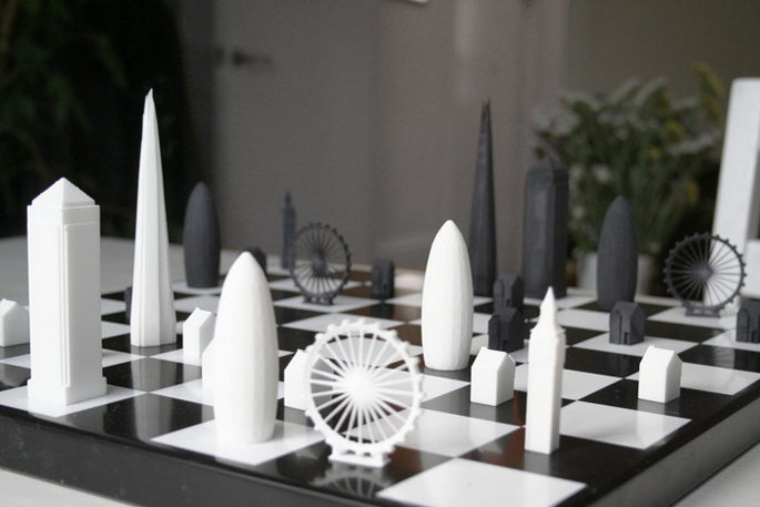 Decoratief schaakbord