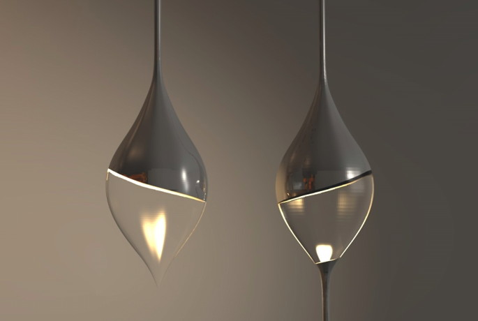 Glazen druppelvormige hanglamp - Inspiraties - ShowHome.nl