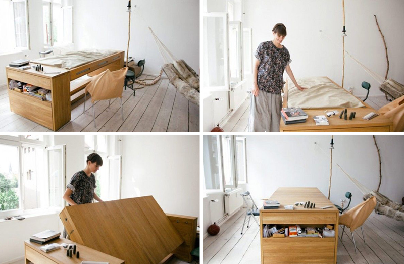 Discreet musicus Aanklager 7 x een bed en bureau in een kleine ruimte - Inspiraties - ShowHome.nl