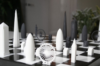 Decoratief schaakbord