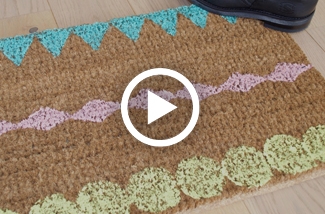 DIY Saaie deurmat opvrolijken