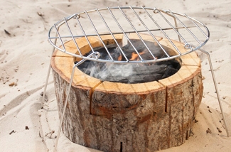 Een houten barbecue!