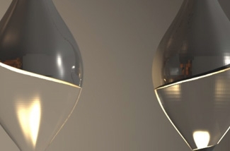 Glazen druppelvormige hanglamp