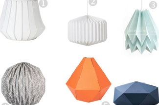 Origami lampenkappen