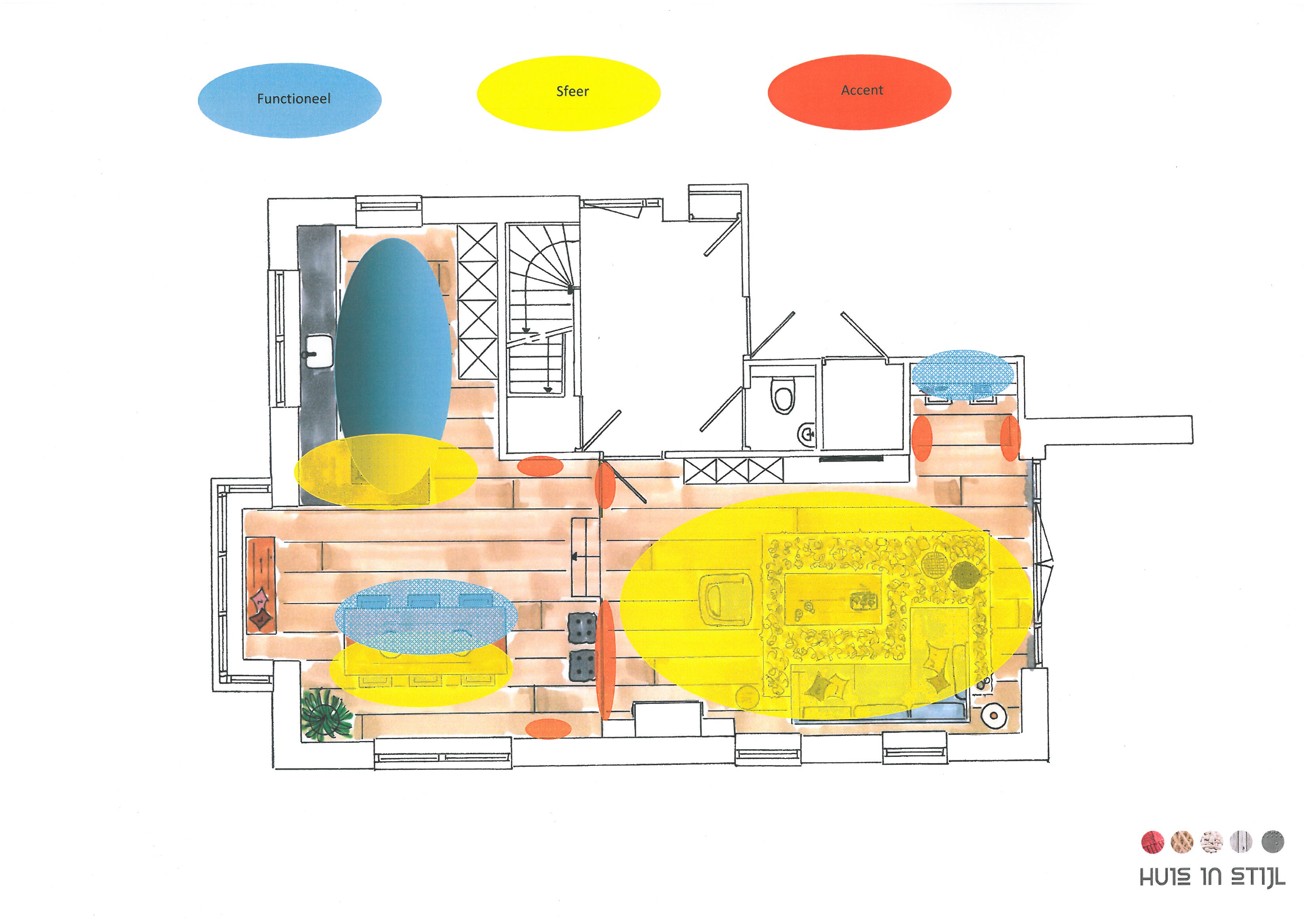 Interieurplan en verlichtingsplan Interieurstylist ShowHome.nl