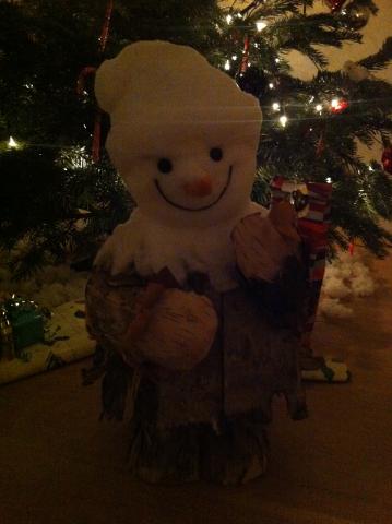Sneeuwpop voor kerstboom